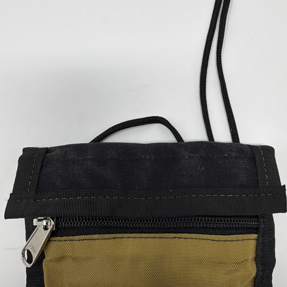 Eddie Bauer Utility Neck Pouch Belt Loop Two Pocket Black Khaki - Picture 5 of 12